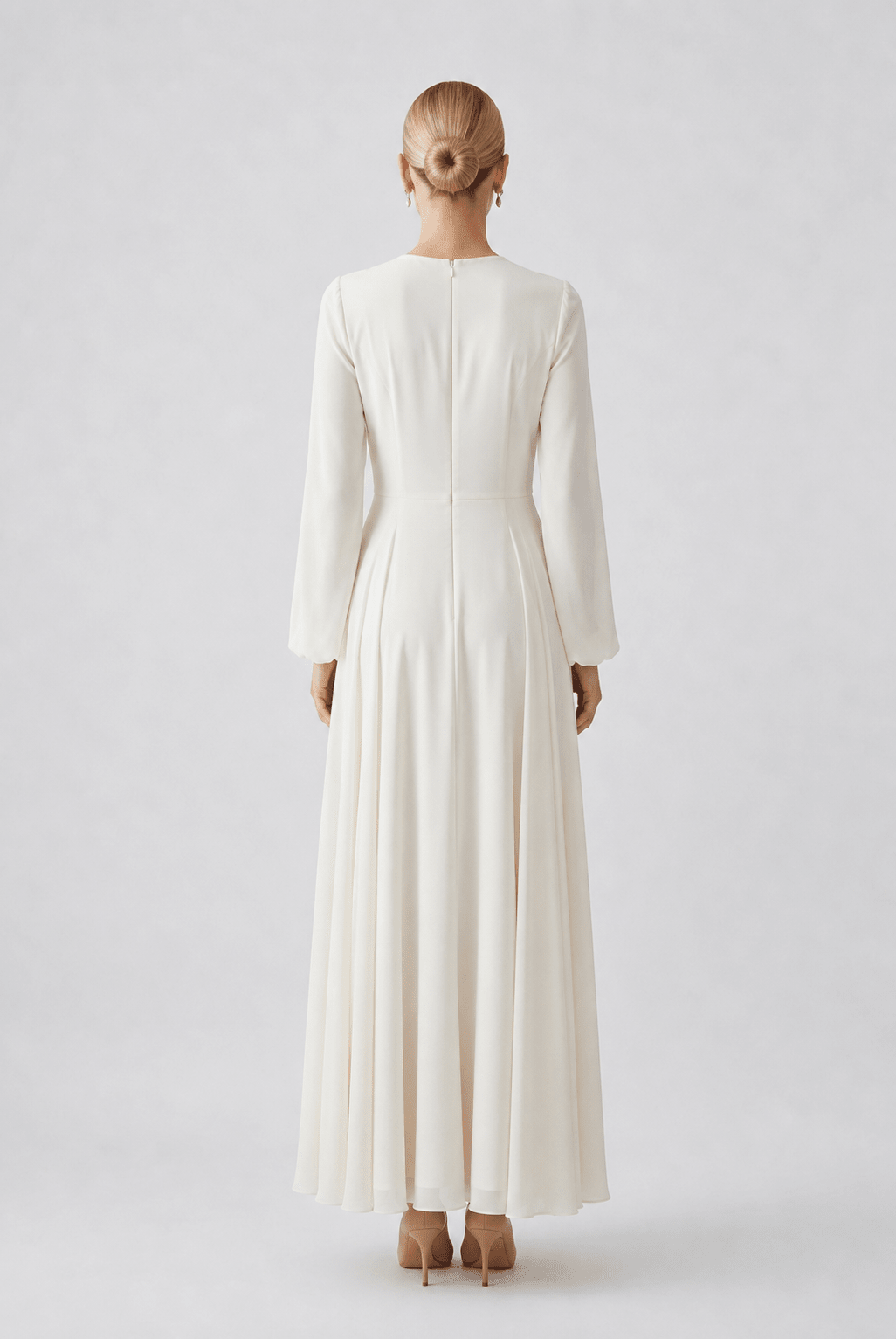 Chiffon Crystal Embellished Maxi Dress | Elora Venecci