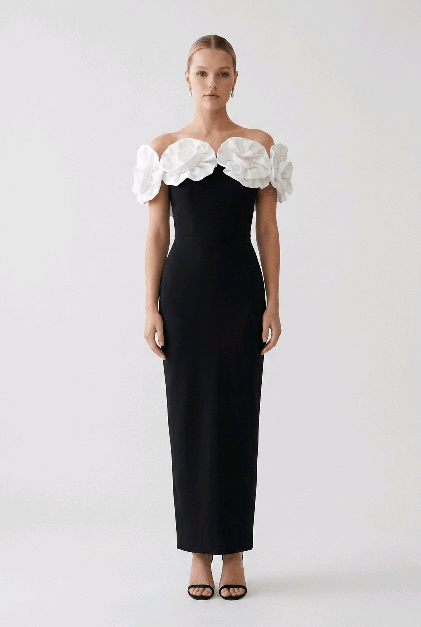 Embellished Floral Maxi Dress | Elora Venecci