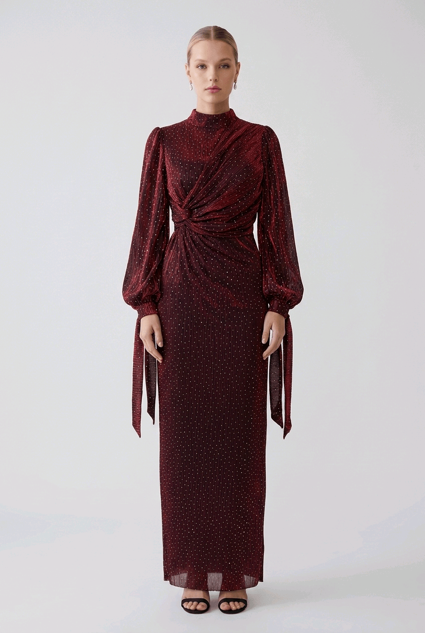 Rhinestone Embellished Maxi Dress | Elora Venecci