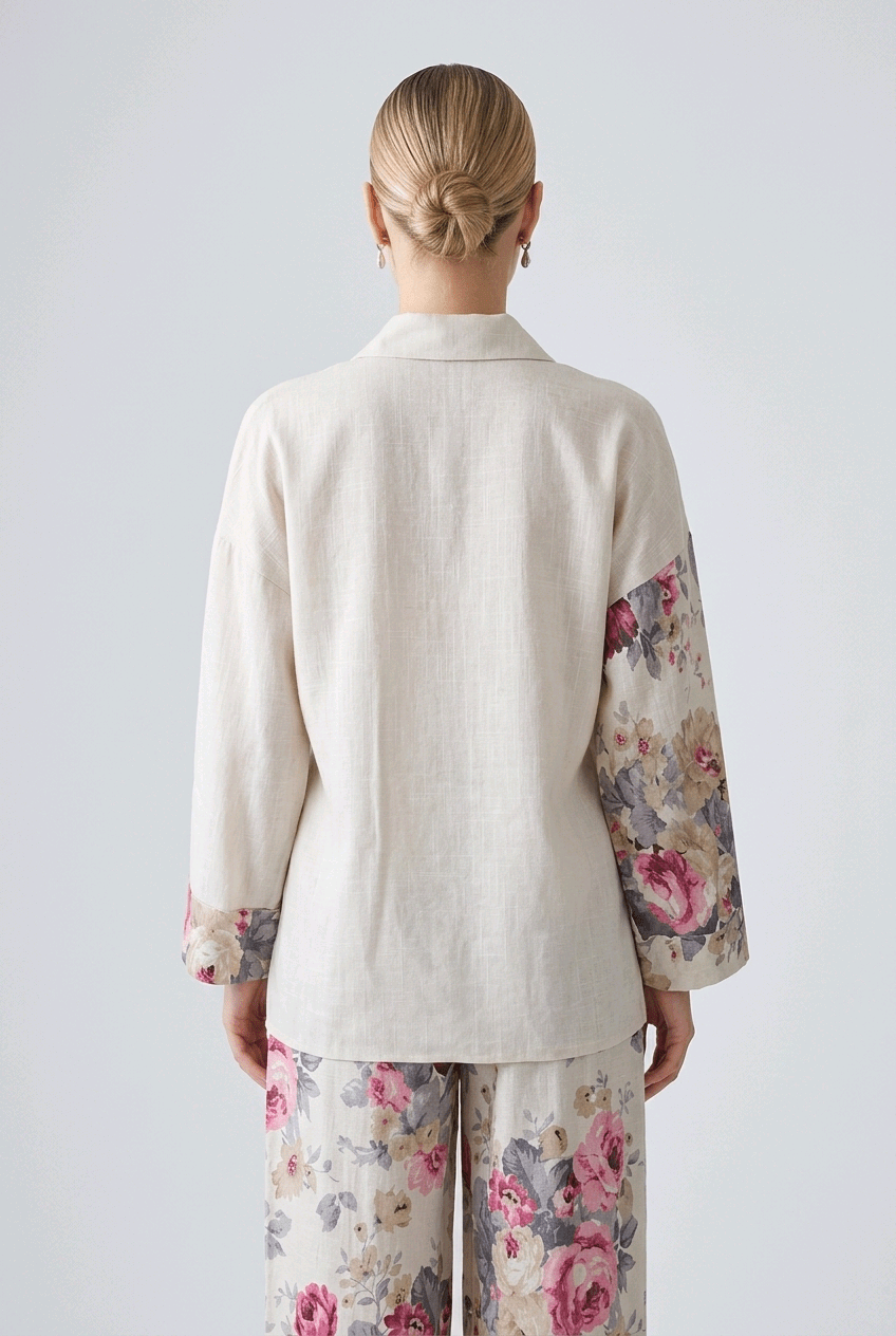 Linen Floral Suit | Elora Venecci