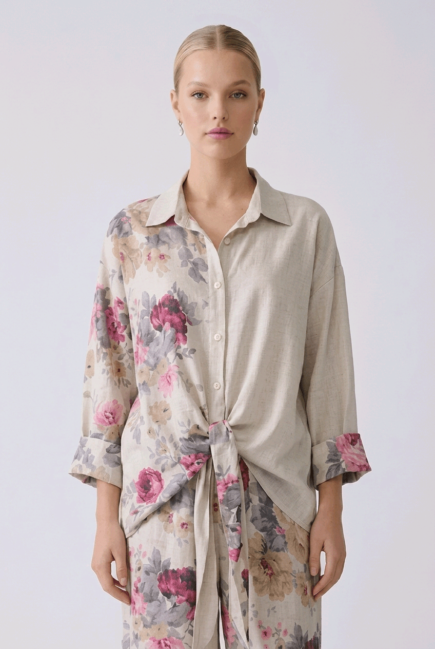 Linen Floral Suit | Elora Venecci