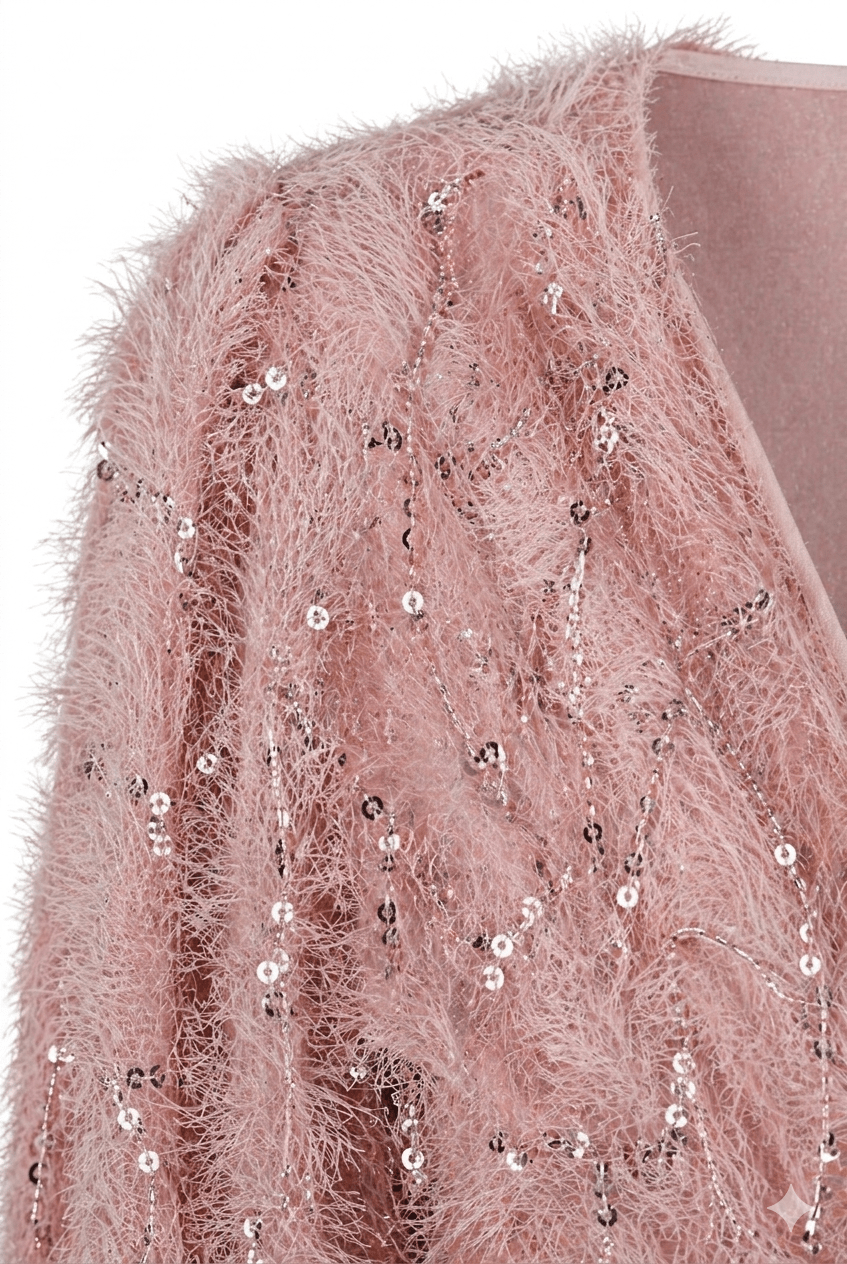 Fuzzy Sequin Blouse | Elora Venecci