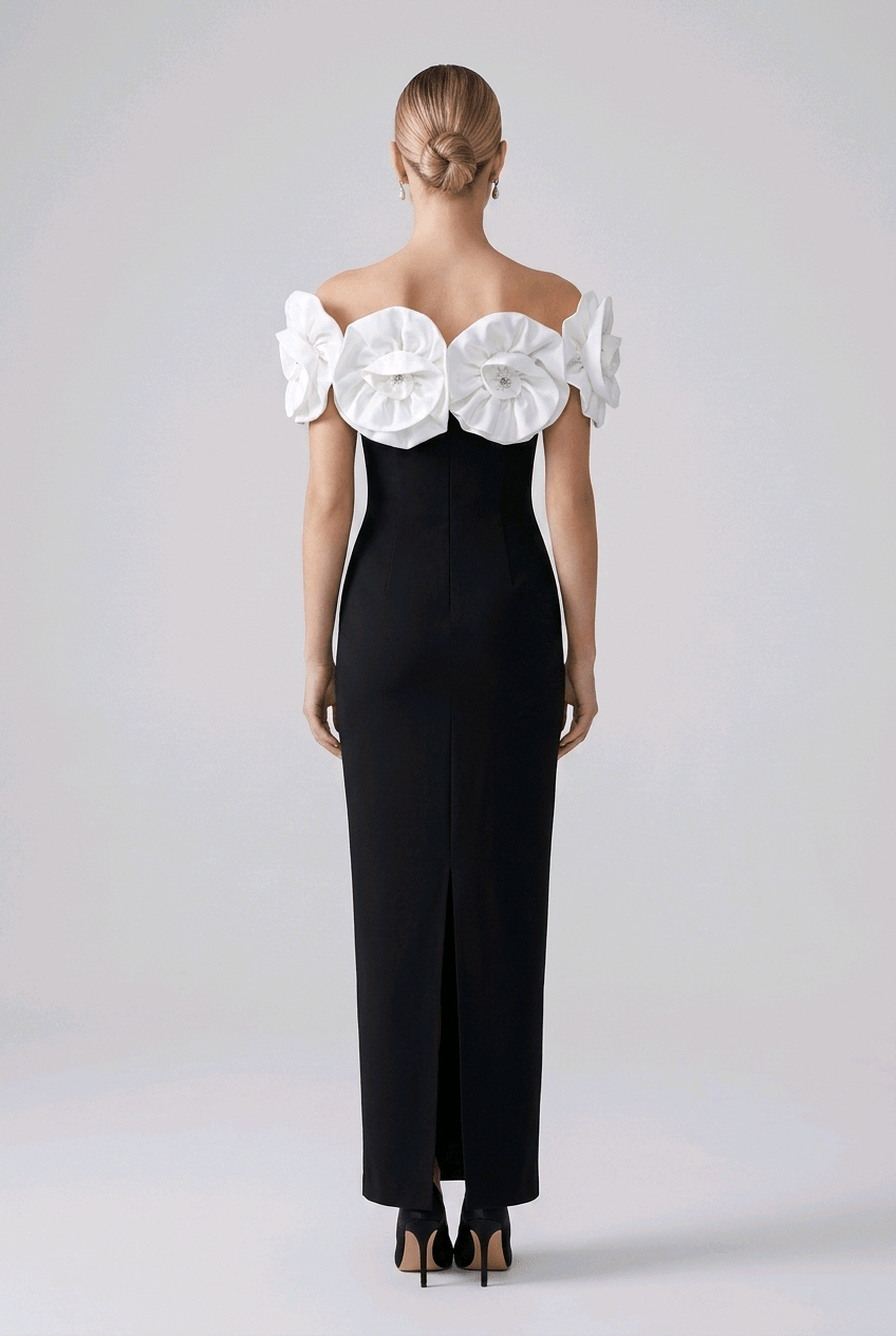 Embellished Floral Maxi Dress | Elora Venecci