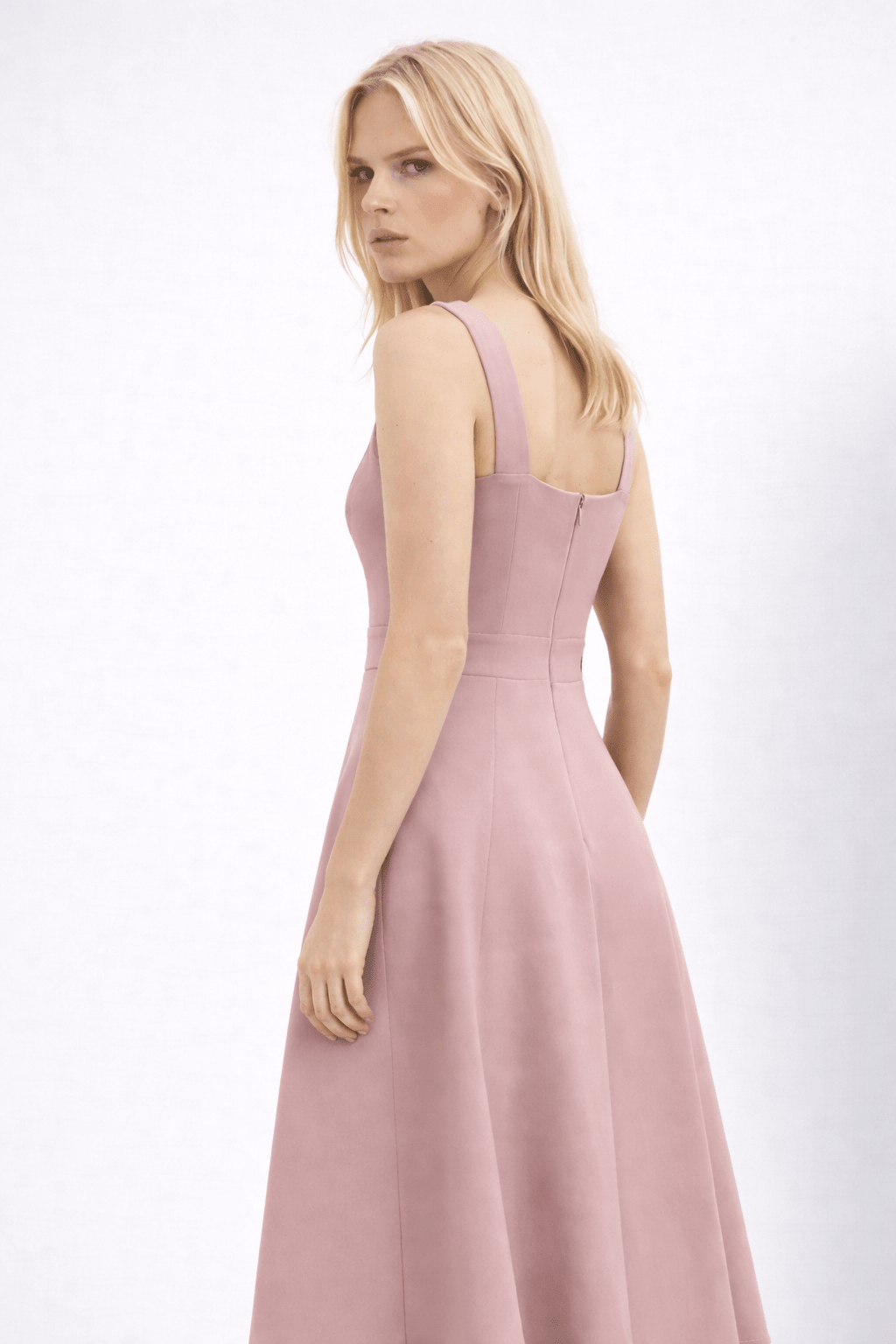 Midi Square Neck Dress | Elora Venecci