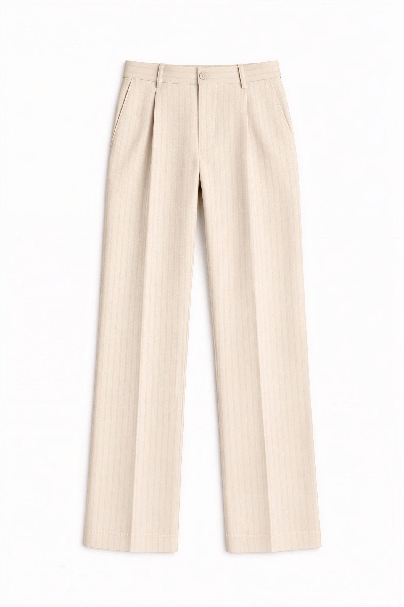 Wide Leg Linen Striped Trousers | Elora Venecci